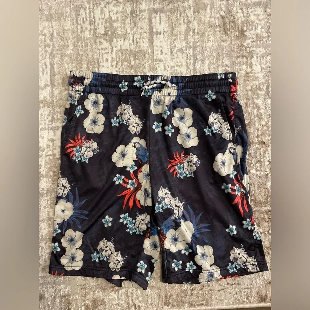 Matix Men's Floral Swim Shorts - Black, Blue, Red size L